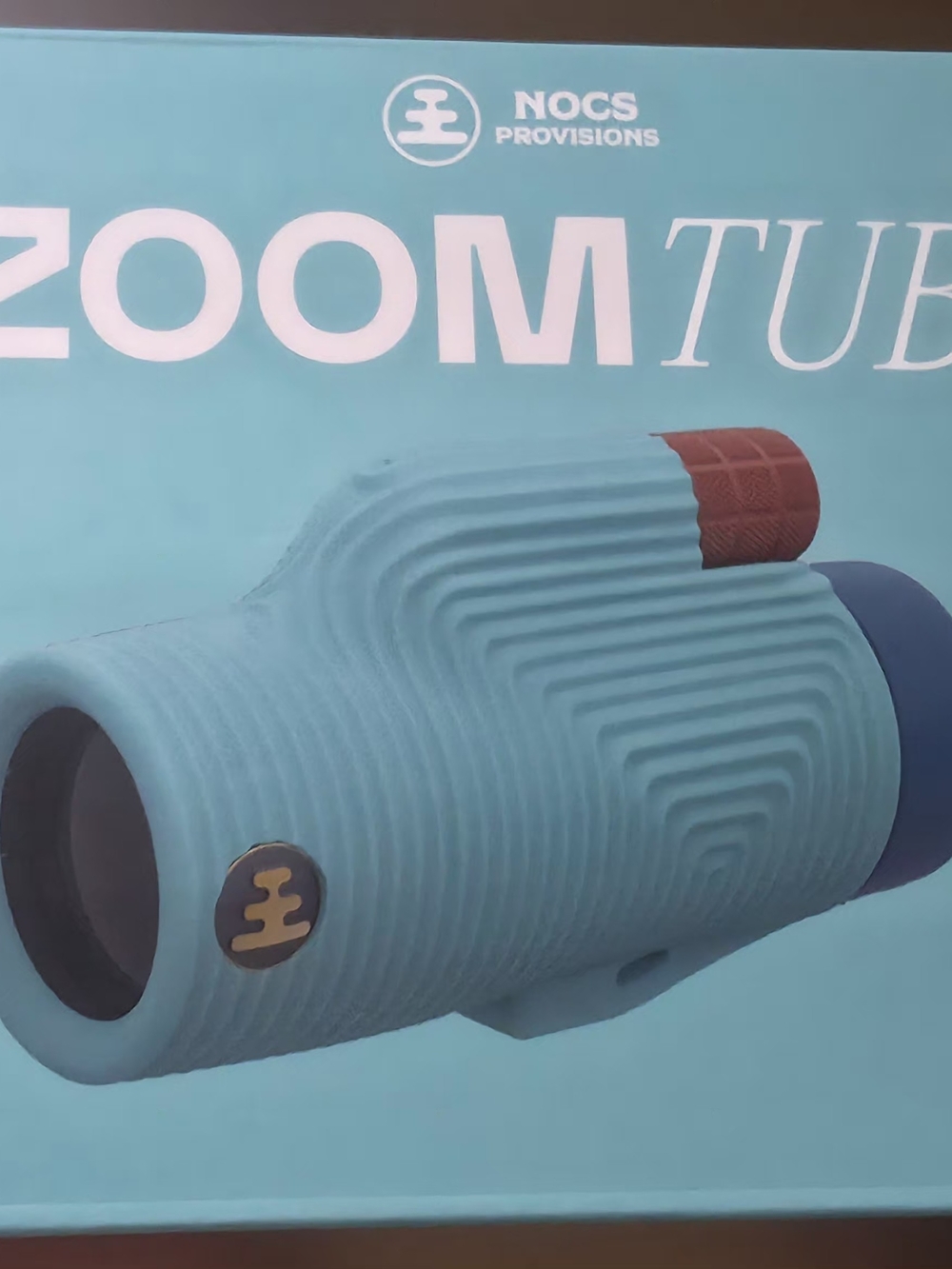 Zoom Tube Monocular – Aqua with Red Accent